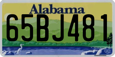 AL license plate 65BJ481