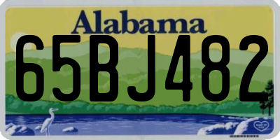 AL license plate 65BJ482