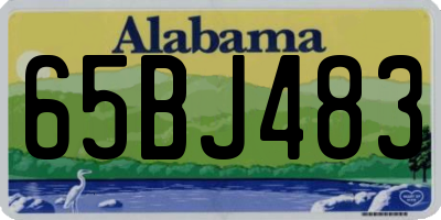 AL license plate 65BJ483