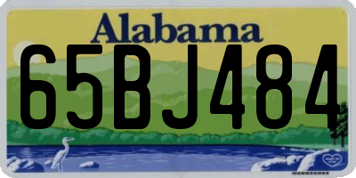 AL license plate 65BJ484