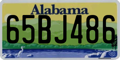 AL license plate 65BJ486