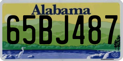 AL license plate 65BJ487