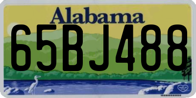 AL license plate 65BJ488