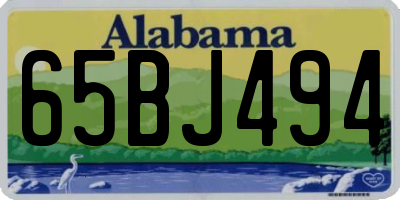 AL license plate 65BJ494