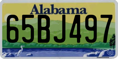 AL license plate 65BJ497