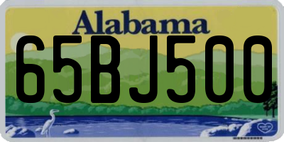 AL license plate 65BJ500
