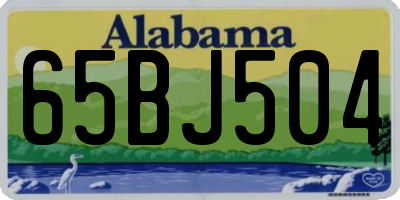 AL license plate 65BJ504