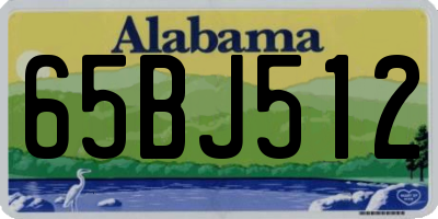 AL license plate 65BJ512