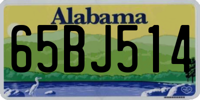 AL license plate 65BJ514