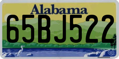 AL license plate 65BJ522