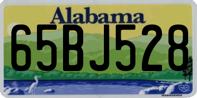 AL license plate 65BJ528