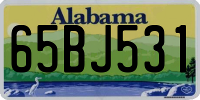AL license plate 65BJ531