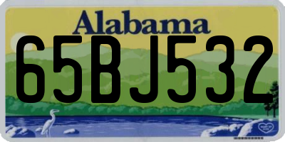 AL license plate 65BJ532