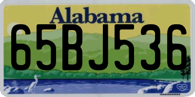 AL license plate 65BJ536