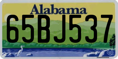 AL license plate 65BJ537