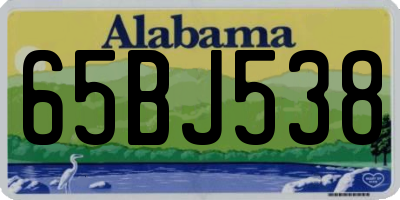 AL license plate 65BJ538