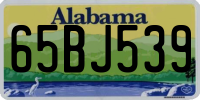 AL license plate 65BJ539