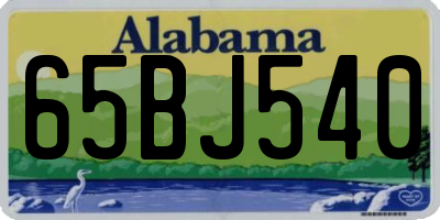 AL license plate 65BJ540