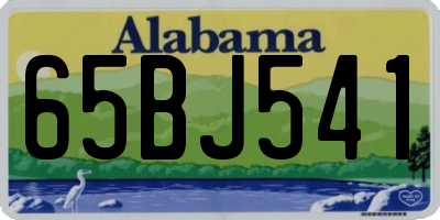 AL license plate 65BJ541