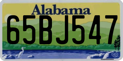 AL license plate 65BJ547