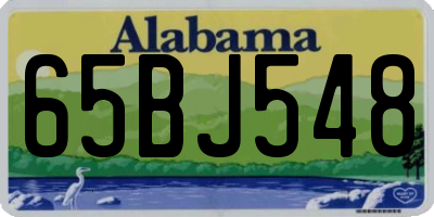 AL license plate 65BJ548