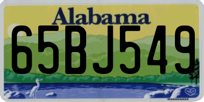 AL license plate 65BJ549