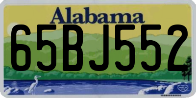 AL license plate 65BJ552