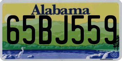AL license plate 65BJ559