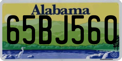 AL license plate 65BJ560