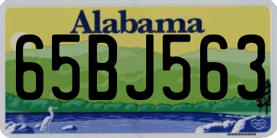 AL license plate 65BJ563