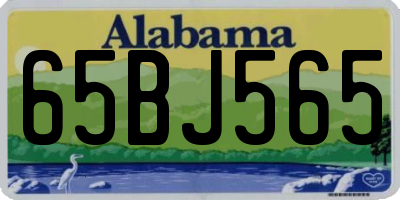 AL license plate 65BJ565