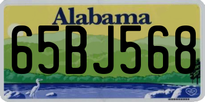 AL license plate 65BJ568