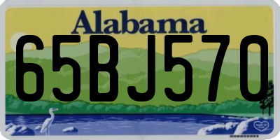 AL license plate 65BJ570