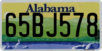 AL license plate 65BJ578