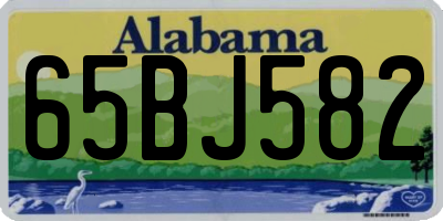 AL license plate 65BJ582