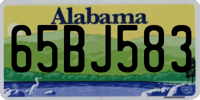 AL license plate 65BJ583