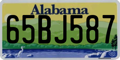 AL license plate 65BJ587