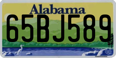 AL license plate 65BJ589