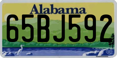 AL license plate 65BJ592