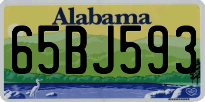 AL license plate 65BJ593