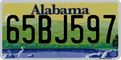 AL license plate 65BJ597