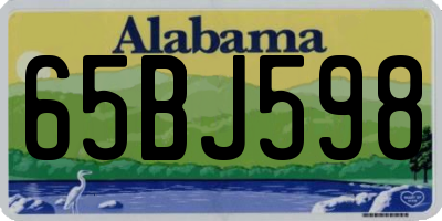 AL license plate 65BJ598