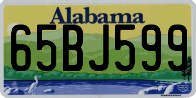 AL license plate 65BJ599