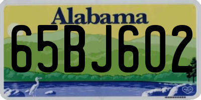 AL license plate 65BJ602