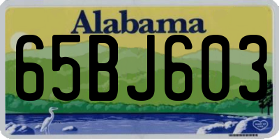 AL license plate 65BJ603