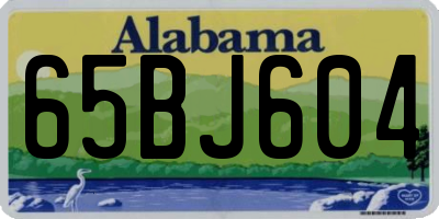 AL license plate 65BJ604