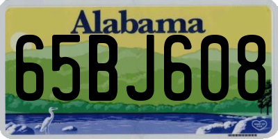AL license plate 65BJ608
