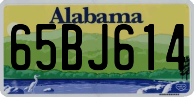 AL license plate 65BJ614