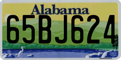 AL license plate 65BJ624