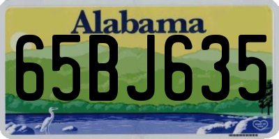 AL license plate 65BJ635